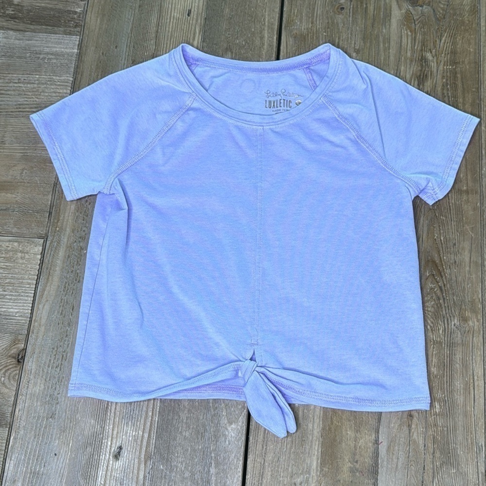 Girls Lilly Pulitzer Luxletic Lavender Tee Size Large (8/10)